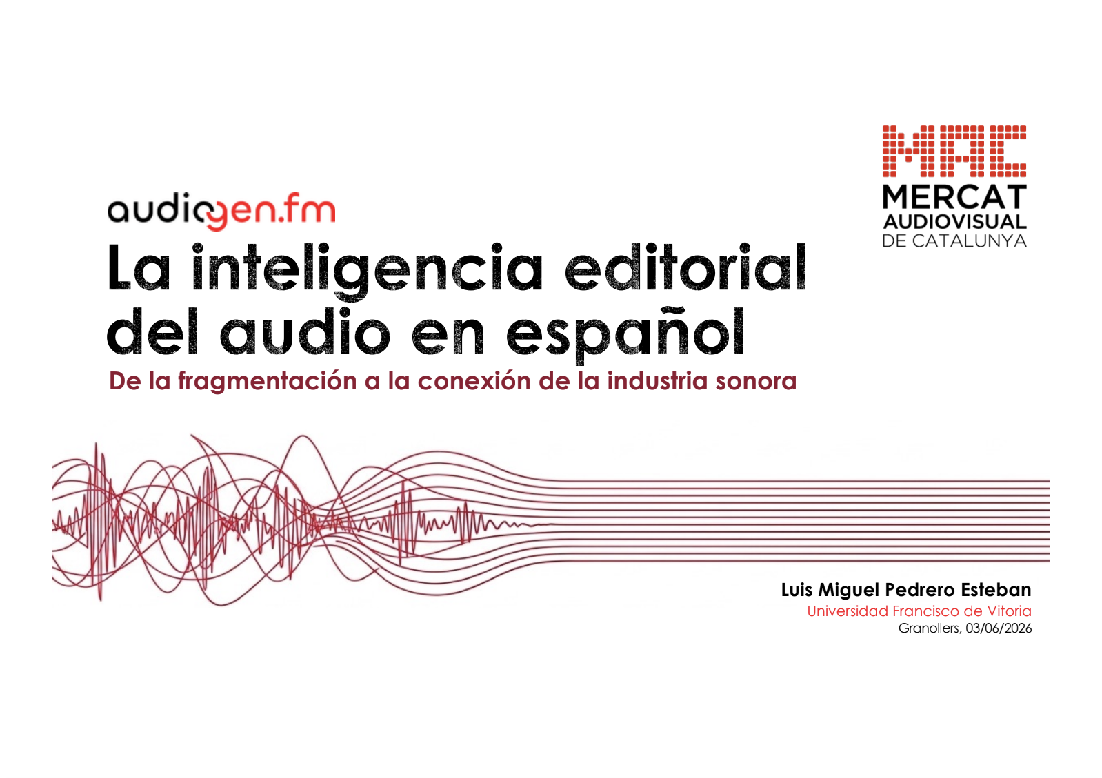 Intervención de Luis Miguel Pedrero en el MAC 2026