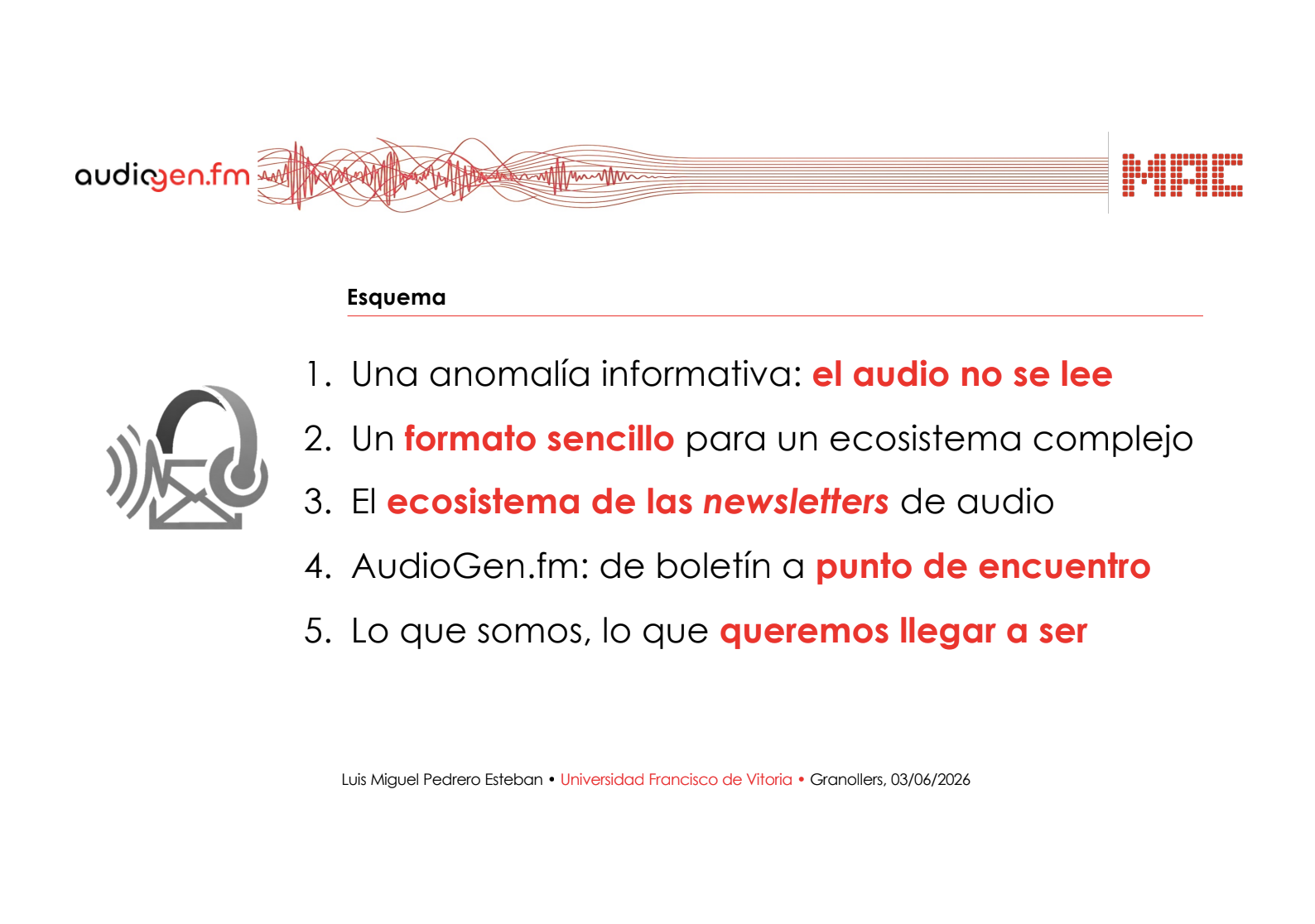 Intervención de Luis Miguel Pedrero en el MAC 2026